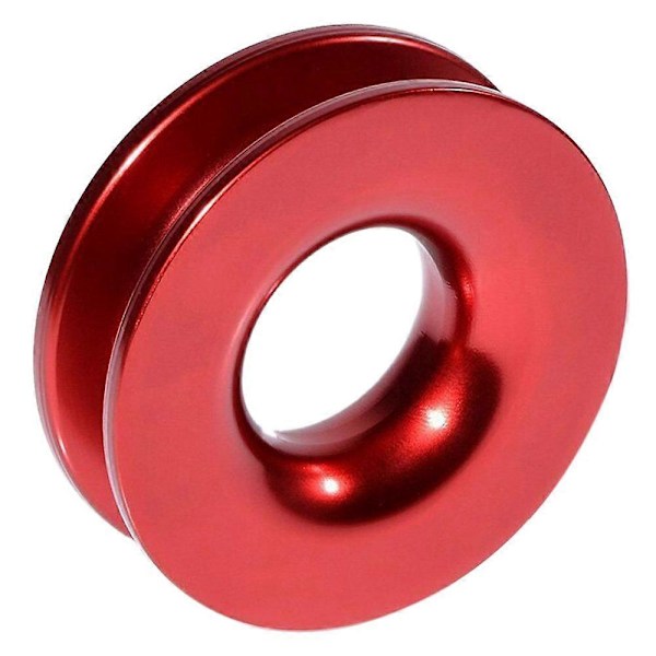 Aluminium RECOVERY RING SNATCH-RING 41000Lb til 3/8 1/2 tommer Syntetisk Vindespiltov RED