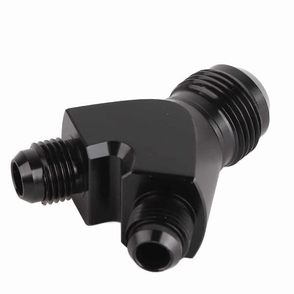 AN10 10AN til AN6 6AN Han-Flare Stik Y-Blok Adapter Sort