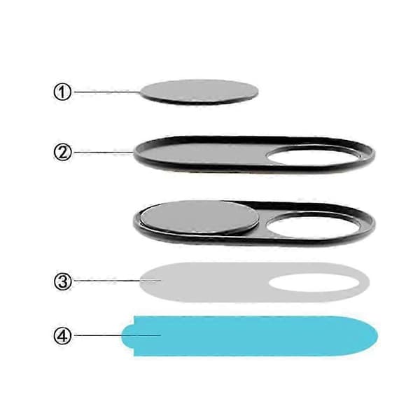 Webcam Cover Slide Ultratynn Metall Magnet Webkameradeksel for Laptoper