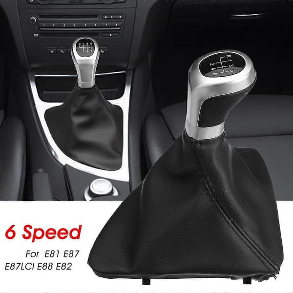 6-trins manuel Gearskifte Knob Shifter Lever Støvle Dæksel Til - 1 Serie E81 E87 E87lci E88 E82