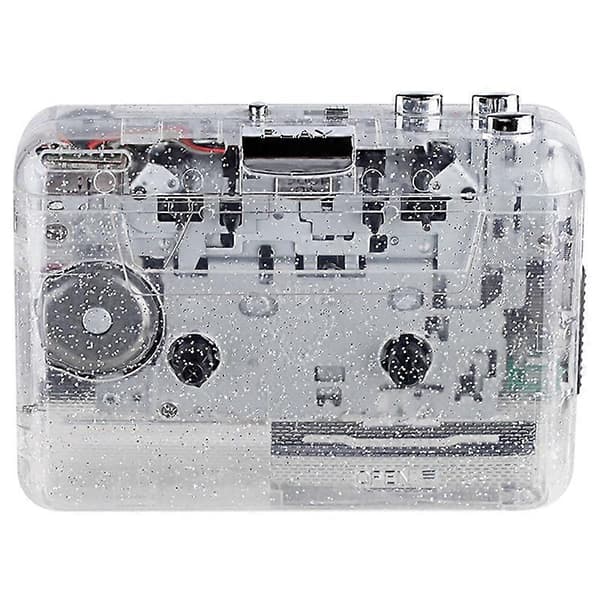 Kassetteafspiller Fuld Transparent Skal Kassette til MP3 Format Båndafspiller Plug and Play Audio Digit