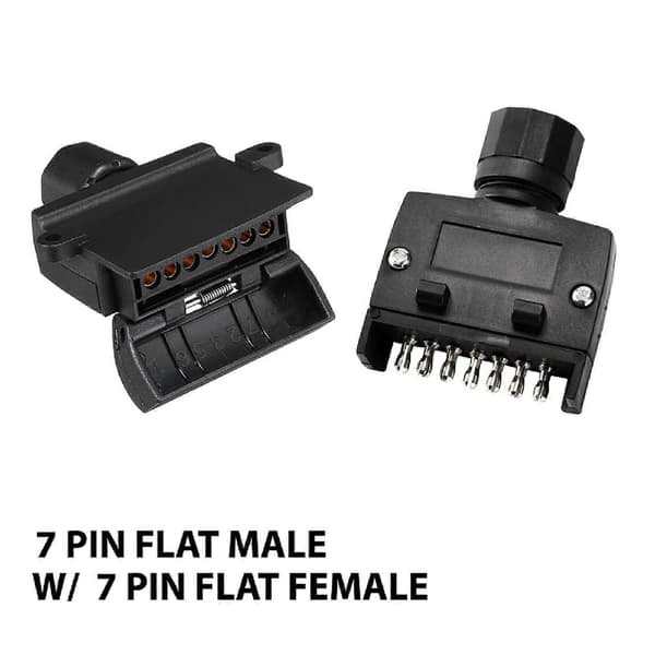 Tilhengerplugg Flat Design Sterk Grip 12V 7-pins Slepeledning Sokkel for Bobiler