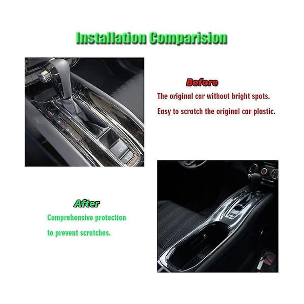 Midtkonsoll Girskiftpanel Koppholder Deksel Trim Tilbehør For -v Vezel 2015-2022 ,abs Carbo