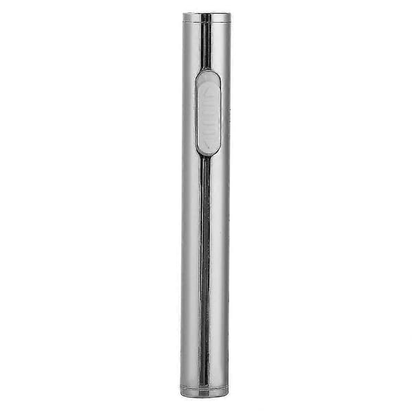 Genopladelig Dual Arc USB Vindtæt Elektrisk Lighter til Cigaretter - Sølv