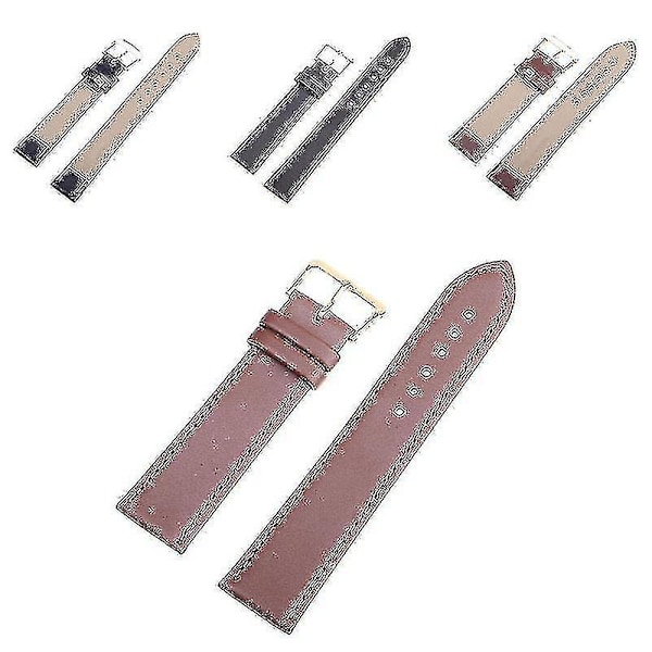 Jul Läder Klockarmband 12mm 14mm 16mm 18mm 20mm 22mm 24mm Dam Herr Klockarmband Klockbälten 10 Färger