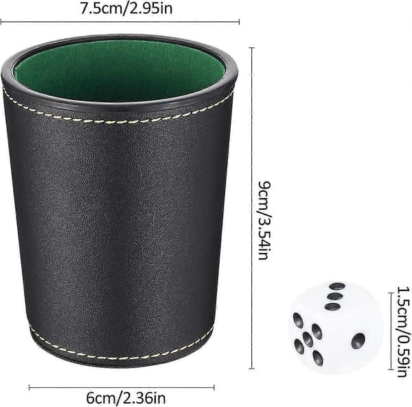 Sett, Ette Shaker med 10 prikketerninger for å spille spill, leketøy 2 stk)