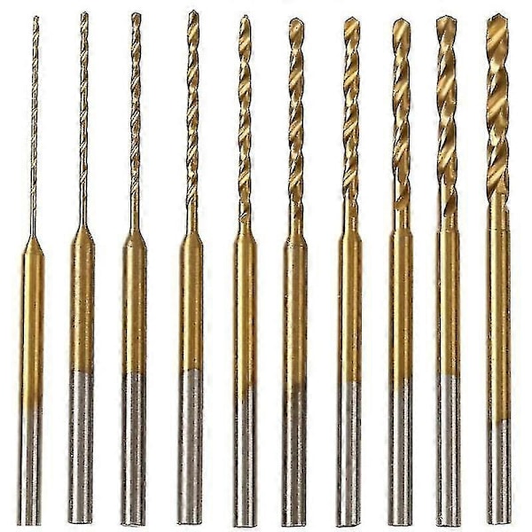 Twist Bor Set - 10 stk 0,6 mm-2,2 mm Mini Bor 2,35 Hss Mini Gravering Bor Bits Hul Dri