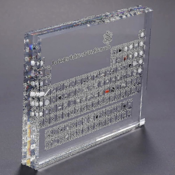 (discounted) Acrylic Periodic Table With Real Elements, Chemical Elements Display, Periodic Table Of Elements, School Teaching, Birthday Gift (discoun