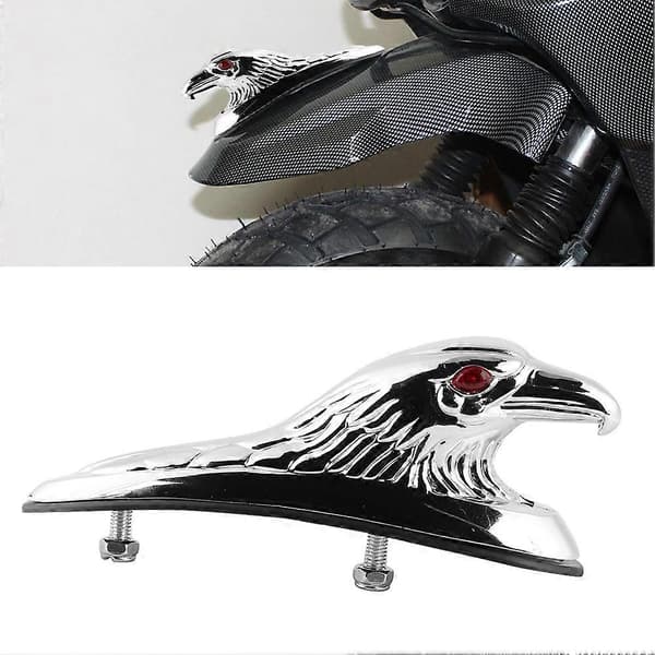 Universal Motorsykkel Forfender Mudguard Dekor Ornament Ørnhode Statue