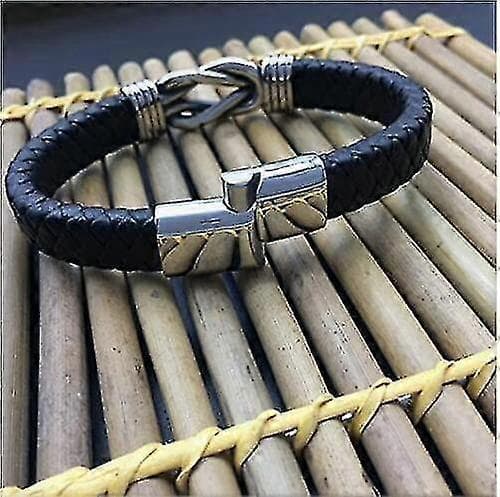 Flätat läderarmband för mor och son - För alltid sammanlänkade