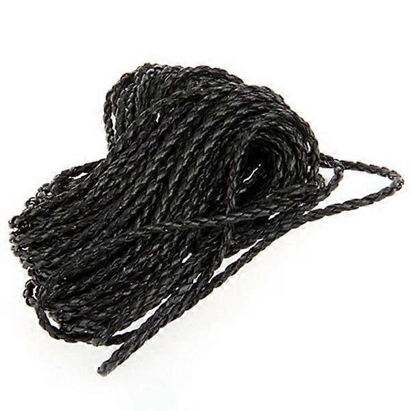 9m musta punottu nahkainen kaulakorun naru DIY 3mm HOT