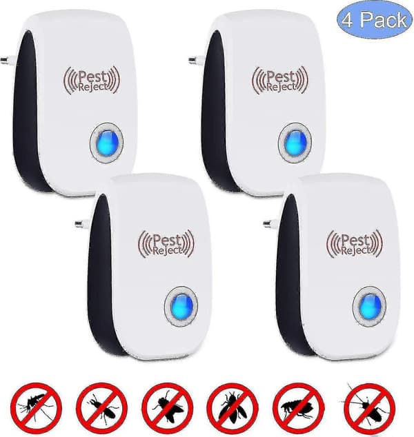 4 Stykker Ultralyd Repeller Elektronisk Insekt Repeller Dyre Repeller Av