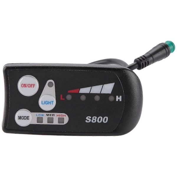 Elektrisk cykel 36V48V S800 LED LCD Meter Kontrolpanel Display til Ebike Controller 5 Pin Vandtæt