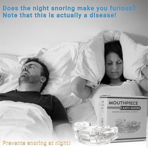 Ny Justerbar Anti Snorking Munnstykke Guard Anti Snore Søvnapné Teeth Grind