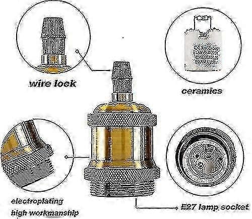 E27 Lampekobling. Pæreholder. Keramisk Adapter Lampeholder For Dekorering