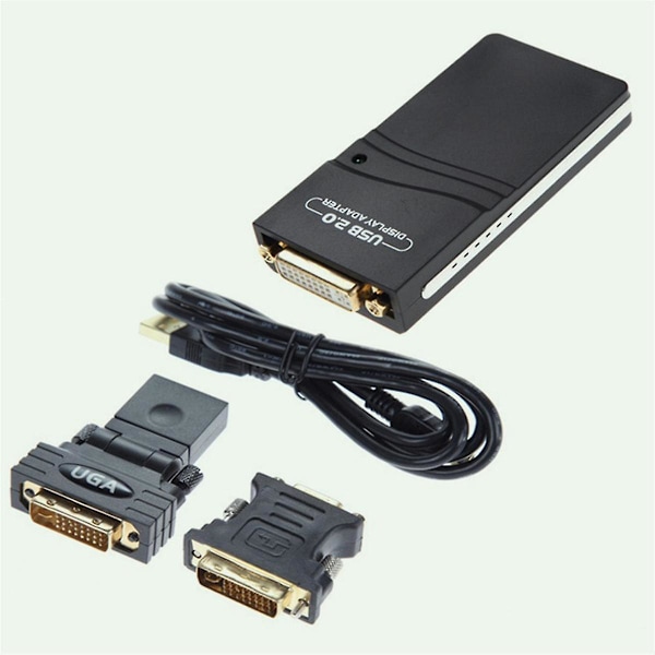 Ekstern Grafisk Videoopptaker USB 2.0 til DVI/VGA/-Kompatibel Flere Skjermer Visning Utvid/Speil