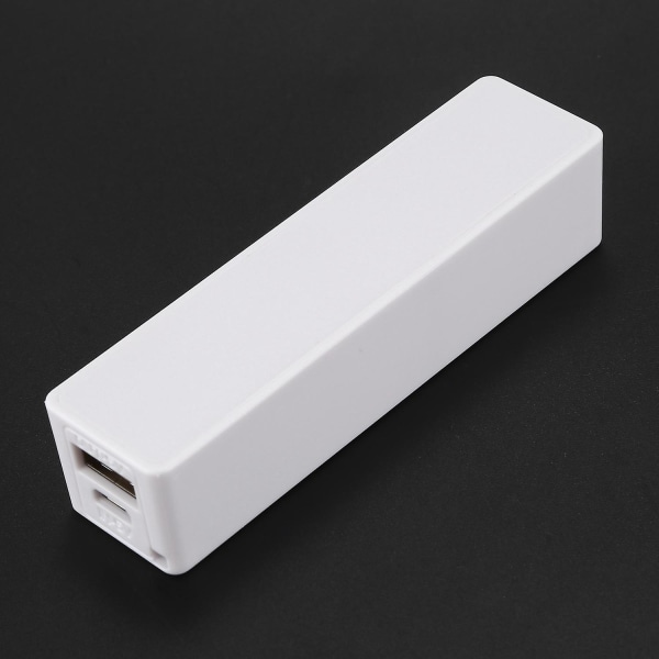 Bærbar Ekstern Powerbank Batterilader 18650 Med Nøkkelring (uten Batteri) (hvit)