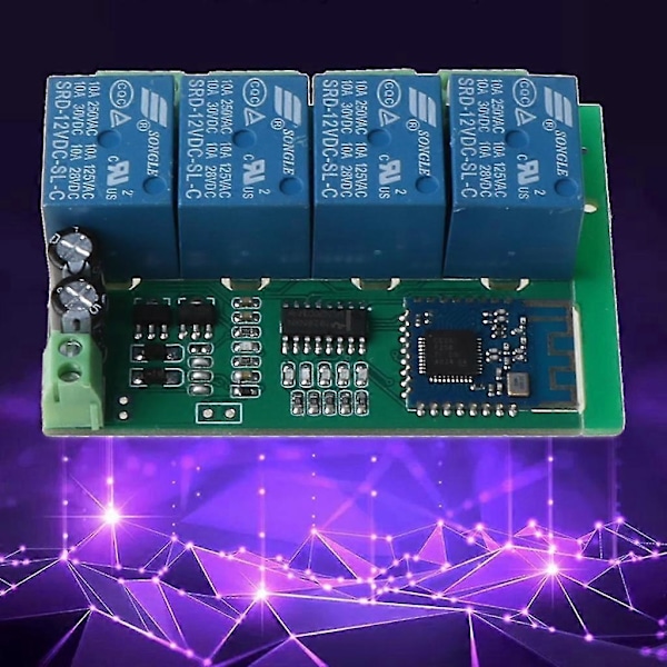 Bluetooth-kompatibel 4-kanals relébrytermodul med app-fjernkontroll for mobil