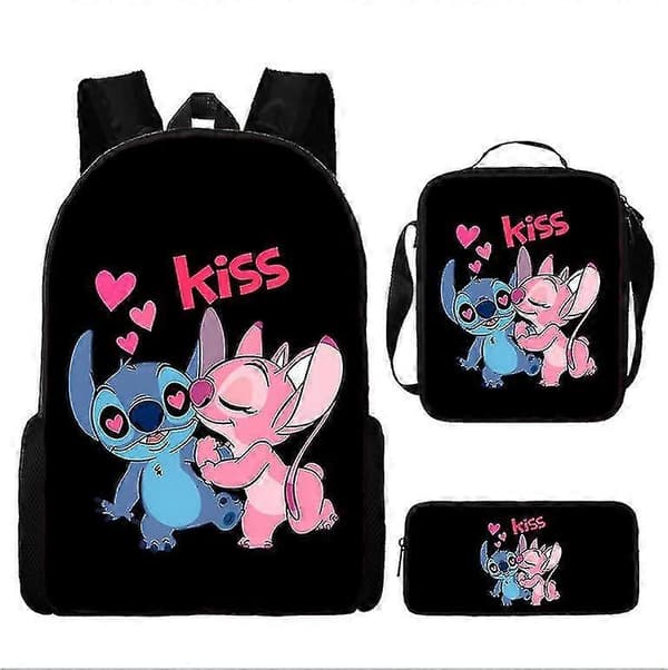 Stitch Skoletaske Rygsæk i Tre Dele Style 14