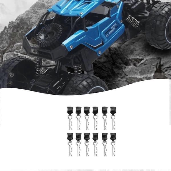 RCGOFOLLOW 12 st Kroppsskal Klippstift med Fästfäste Monteringssats för 1/14 MJX Hyper Go RC Kaross RC Modellbil Leksaker Reservdelar