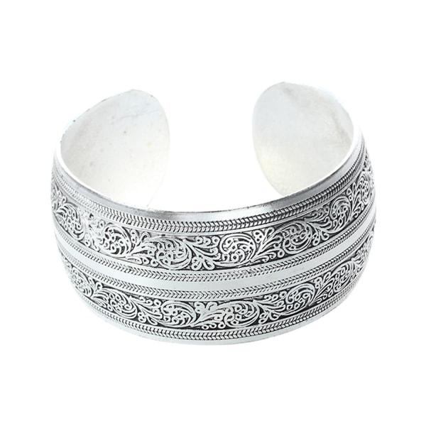 Tibet sølv blomst armbånd armbånd 28mm smykker