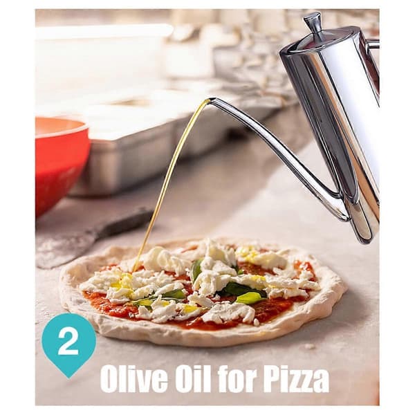 Oljedispenser i rustfritt stål, lekkasjesikker krydderflaske
