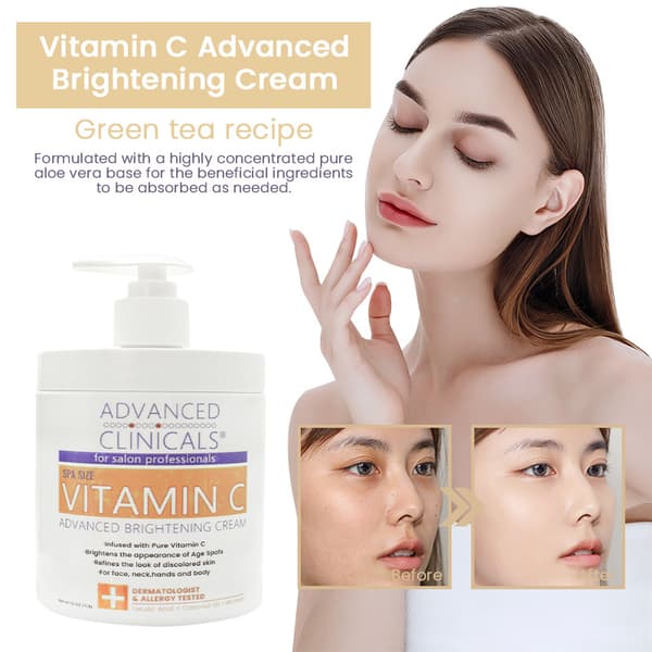 C-vitamin 16oz kräm Avancerad ljusgörande kräm. Anti-aging Stor 16oz.