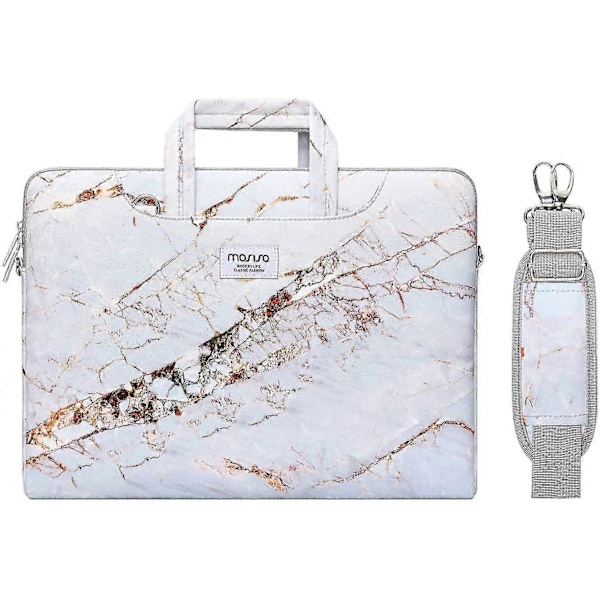 Laptop Axelväska Kompatibel med Macbook Pro 16 Tum 2021 M1 Pro/max A2485/2019-2020 A2141/pro 15 A1398, 15-15.6 Tum Notebook, lutande Marmor Carr