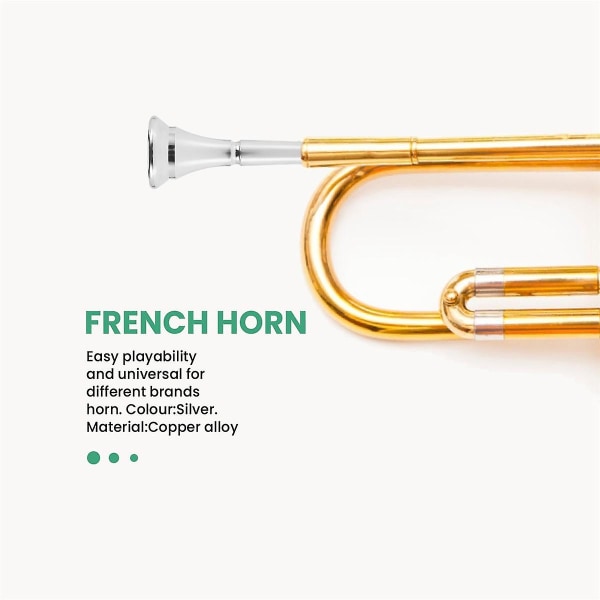Munnstykkesett med fransk horn inkluderer 1 stk munnstykke med fransk horn for voksne barn og nybegynnere
