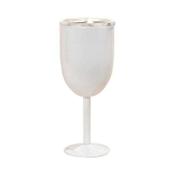 Vinglass Rustfritt Stål Dobbelt Lag Beger Farge Stor Kapasitet Tumbler Resistent Vin Kopp Hvit