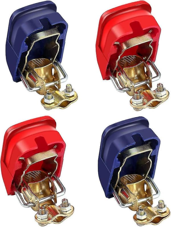 2 Par Hurtigkobling Batteripoler, 12v Hurtigkobling Batterikontakt, Egnet For Biler Lastebiler Skip