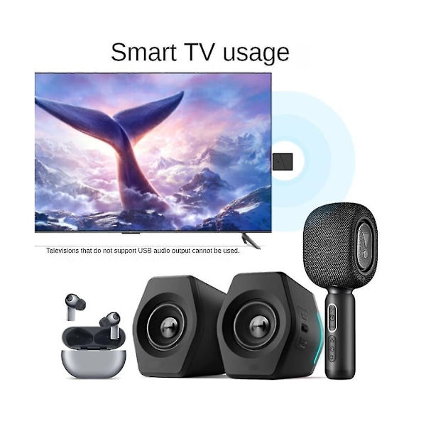 24-bittinen USB Bluetooth 5.2 -äänilähetin - mukautuva/ll/ Hd 40 ms:n alhainen latenssi monipisteinen langaton adapteri Switchille