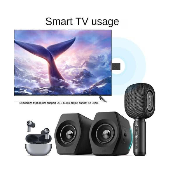 24bit Usb Bluetooth 5.2 Ljudsändare -adaptiv/ll/ Hd 40ms Låg Latens Multi-punkt Trådlös Adapter För Switch