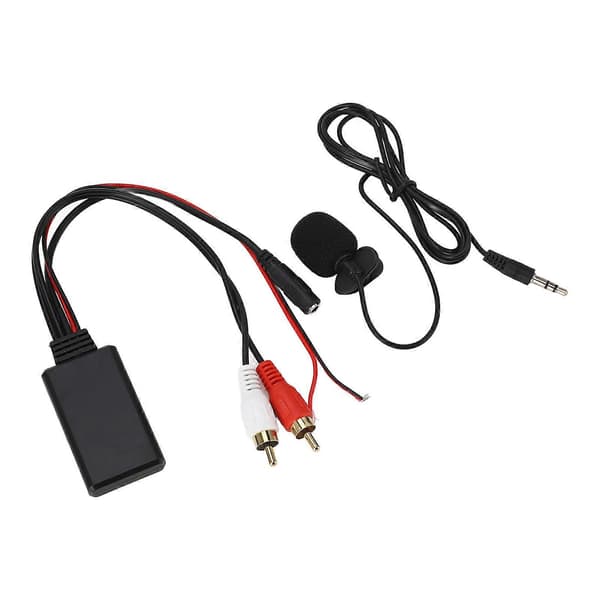 Bluetooth AUX Modul 2 RCA Kabel Adapter med Håndfri Mikrofon til Alpine og Pioneer