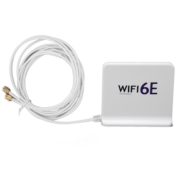 WiFi6E Trådlöst Nätverkskortantenn Omniriktad 4dBi Hög Förstärkning 2.4GHz 5.8GHz WiFi Nätverkskortantenn med SMA-Port Vit-YM