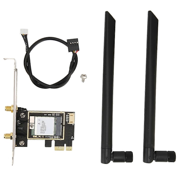PCIe WiFi 6E Kort 2.4G/5G/6Ghz Op Til 2400Mbps Dobbelt Antenne MU MIMO PCIe Netværkskort til Win10/11 Desktop Chassis YEMMA