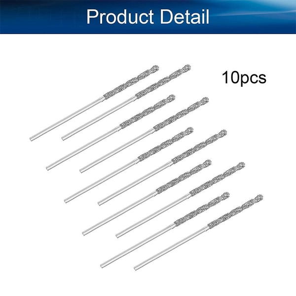 20 stk 1 mm / 0,04 Diamant Twist Bor Bits Høyhastighetsstål HSS for Glass Skjell Stein Fliser