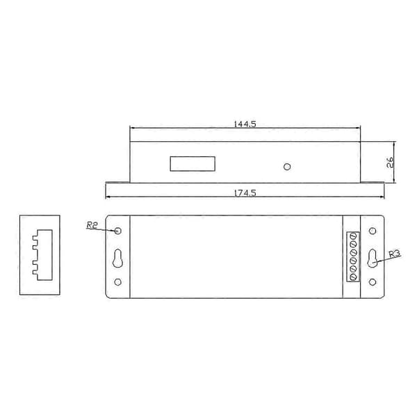 DMX200 SPI Signal LED Controller DMX til Decoder til 2801 6803 2812 2811 Strip Light Tape DC5V 12V 24V