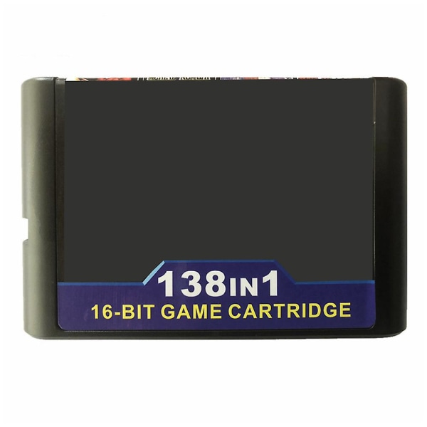 138 in 1 Hot Game Collection For Megadrive 16-bittinen pelikasetti Pal- ja Ntsc-pelikonsoleille Ver