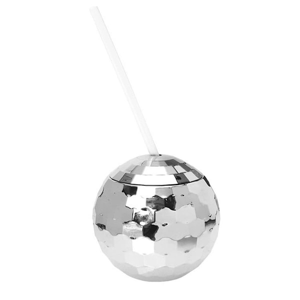 4 st Disco Ball-muggar med lock och sugrör Tumbler Cocktailmugg Glitter Flash Ball-mugg för nattklubb Bar Dricka