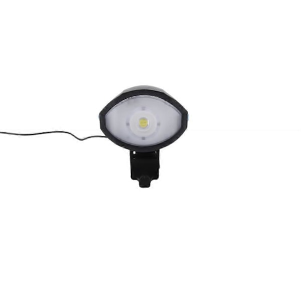 Pyörän etuvalo, jossa on pyörän äänimerkki, USB-ladattava pyörän etuvalo, elektroninen kello, pyöräilytaskulamppu, lyhty, MTB-tarvikkeet (musta)
