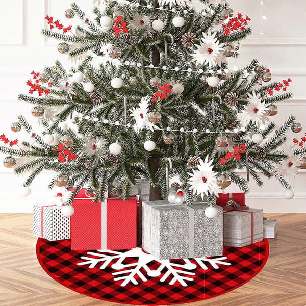 Julgransprydnader Julgransmatta Tryckt Granmatta Hem Julgransdekoration