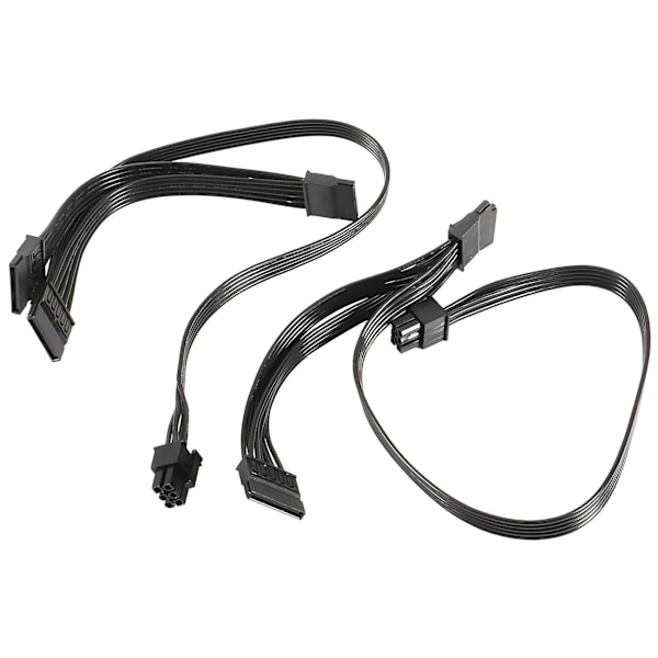 2 stk. 6-pin til 3x SATA-driver strømkabel til Supernova 650 750 850 1000 1600 2000 G2 G3 P2 T2 Gs