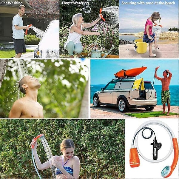 Mobil håndbruser, bærbar rejsebruser, USB-opladning, orange