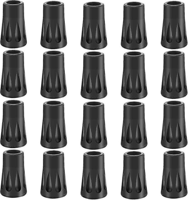 20 stk. Gummi Buffersæt, Vandrestave Gummi Buffer, Nordic Walking Pads