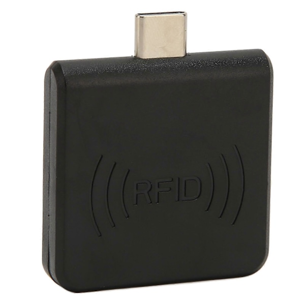 RFID ID Mobiltelefon Kortläsare Typ C Gränssnitt 125Khz Portabel Smart Kortläsare Svart