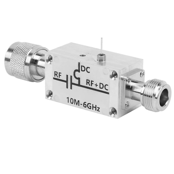 RF Bredbandsförstärkarmodul Aluminiumlegering Bias Tee DC Blocker för amatörradio 10MHz?6GHz YEMAA