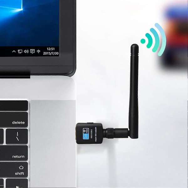 WiFi-sovitin Langaton 2.4/5.8GHz ABS Mini WiFi-sovitin Windows XP/Vista/7/8/10:lle
