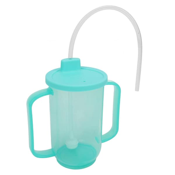 Voksen Sippy Cup Spildsikker Rekonvalescerende Foder Drikkekop med Dobbelt Håndtag til Ældre Handicappede Patienter