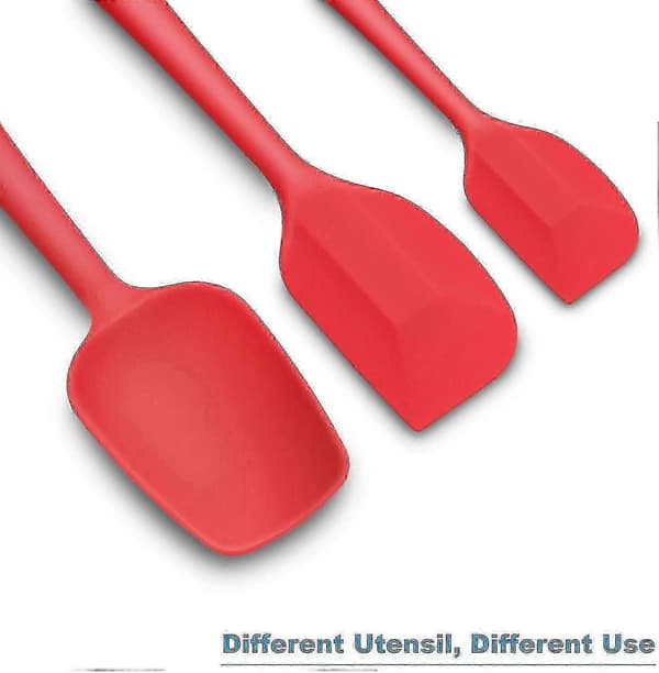 Silikonspatelset med 3 Värmebeständiga Spatlar Non-stick Gummispatel